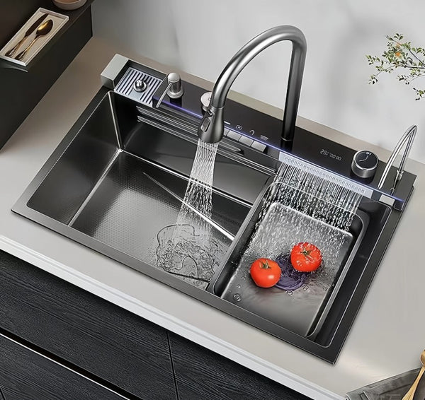 ARIA|29" Workstation Kitchen Sink Digital Display Stainless Steel Complete Kitchen Sink